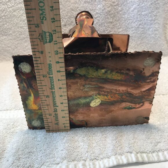 Vintage Copper Sculptural Figurine Music Box Handmade & Unique Design Quirky Dec - Picture 8 of 12